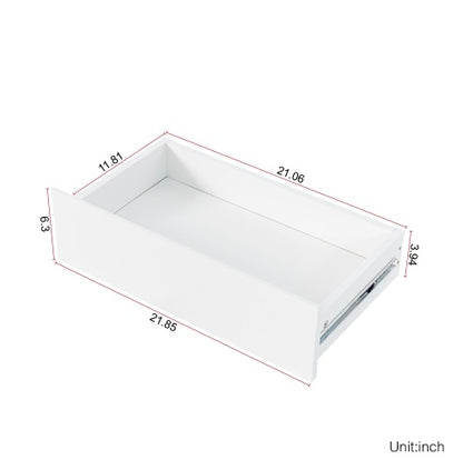 US Local 63W Large Kitchen Hutch Cabinet, Freestanding Pantry Cabinets Storage Kitchen Cupboard With 4 Doors, 4 Drawers & Microwave Shelf, White