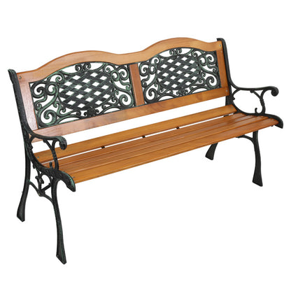 US Local Double Arched Back Iron Wood Bench