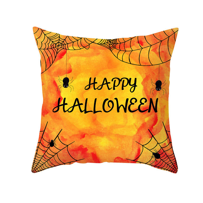 40 Style Halloween Pillowcase Pumpkin Letter Fly Velvet Pillow Cushion Cover