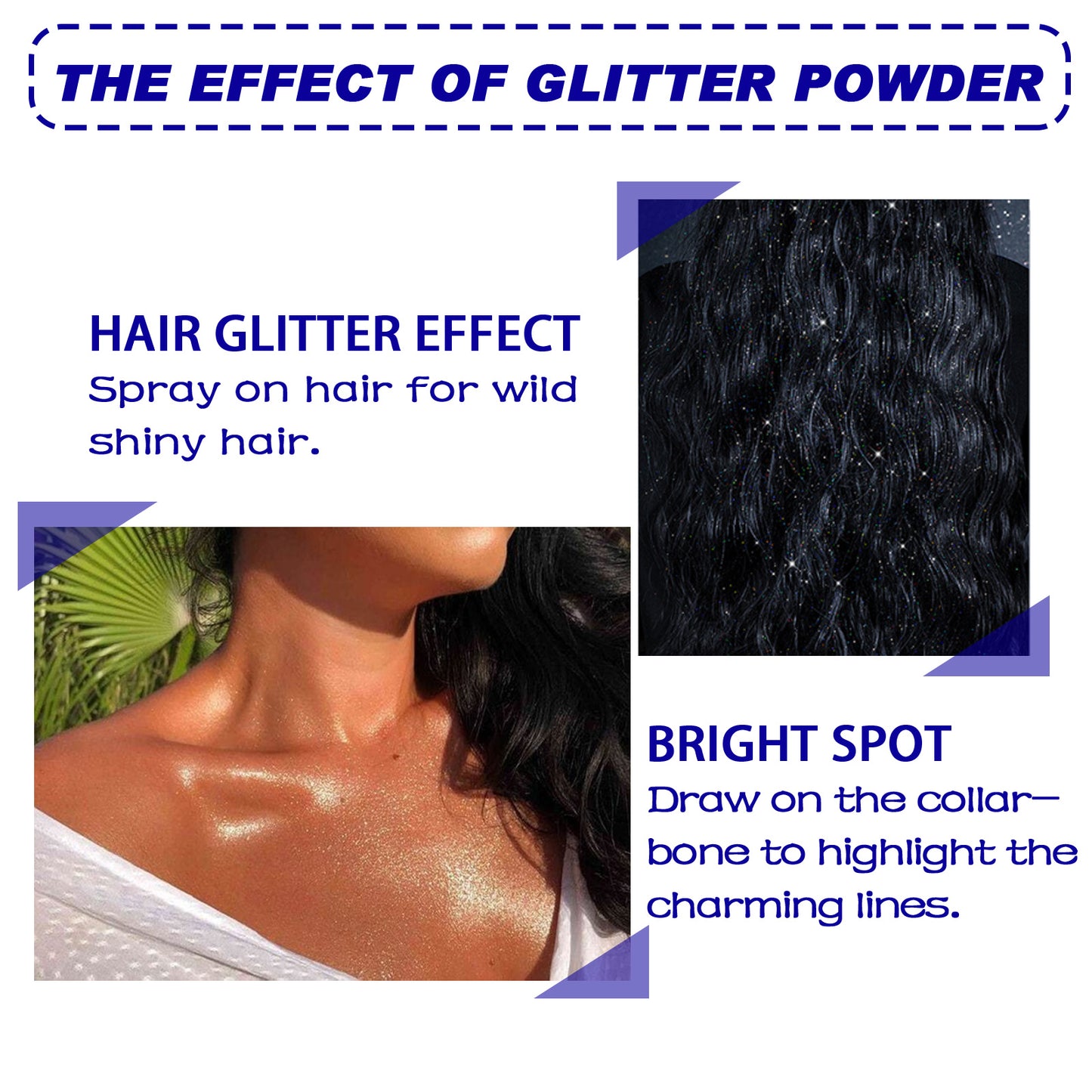 US Local Brightening Glitter Spray Collarbone Hair Halloween Party Nightclub Dress Film Highlighter Spray Powder