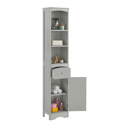 US Local Tall Bathroom Cabinet Storage Cabinet With Drawer Adjustable Shelf
