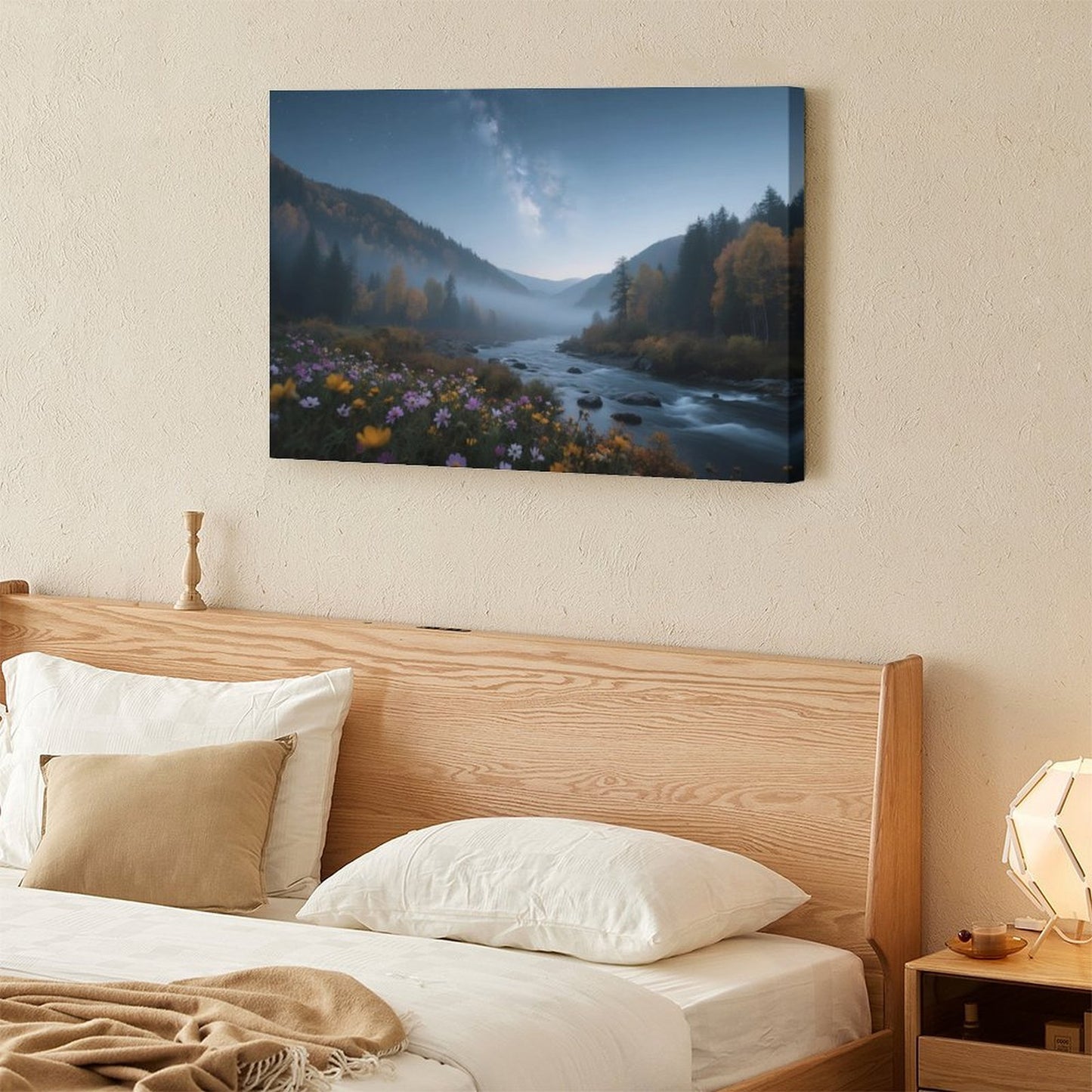 Decorative Interior Frame Painting Mountain-river-starry-autumn-3