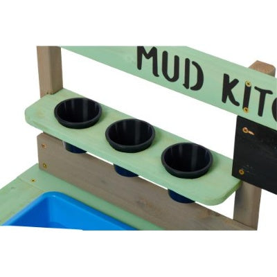 US Local Kids Play Kitchen, Wood Mud Kitchen With Water Play Set  Cooking Toys For Outdoor, Gift For 3 8