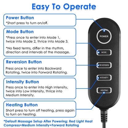 US Local Shiatsu Foot Massager With Heat Foot Calf Thigh Arm Massager Machine With 3 Modes 3 Intensity Levels Gifts For Mom Dad Lover