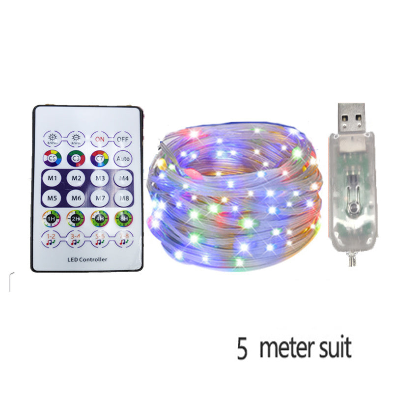 US Local LED Rope Lights Outdoor, RGB Remote Control Fairy String Lights Plug In With 200 LEDs, Super Durabl