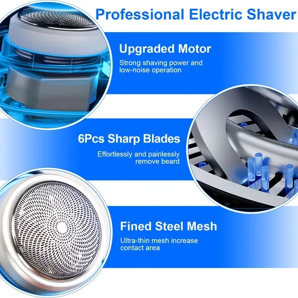 US Local Portable Electric Shaver With LED Digital Display Type-C Rechargeable