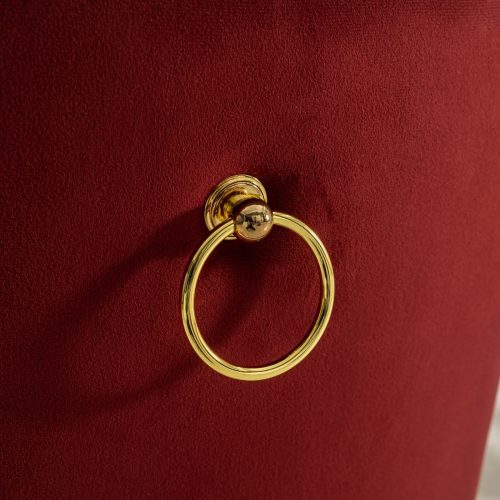 US Local High-end Tufted Solid Wood Contemporary Velvet Upholstered Dining Chair With Golden Stainless Steel Plating Legs,Nailhead Trim,Set Of 2