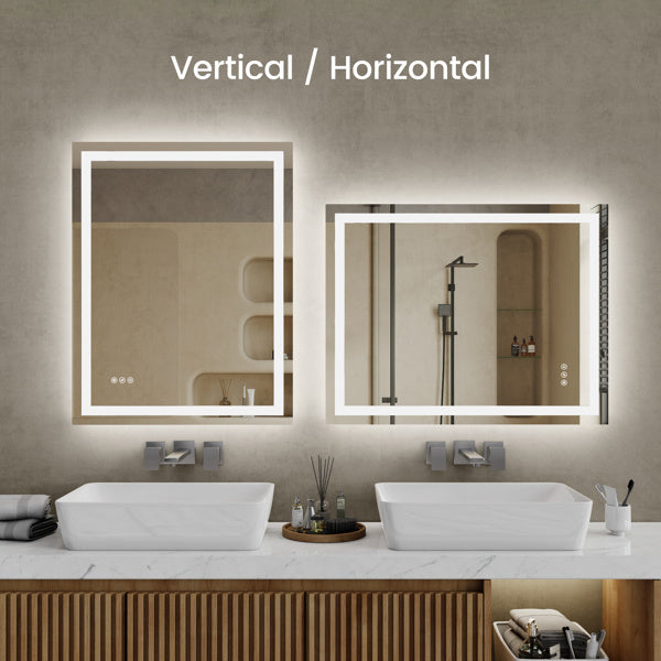 US Local 28 Inch X 36 Inch LED Bathroom Mirror