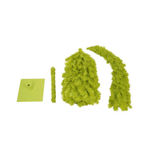 US Local 5FT Hinged Fir Artificial Fir Bent Top Christmas Tree, Xmas Tree Bendable Santa Hat Style Christmas Tree Holiday Decoration,400 Branch Tips,  LED Lights X-mas