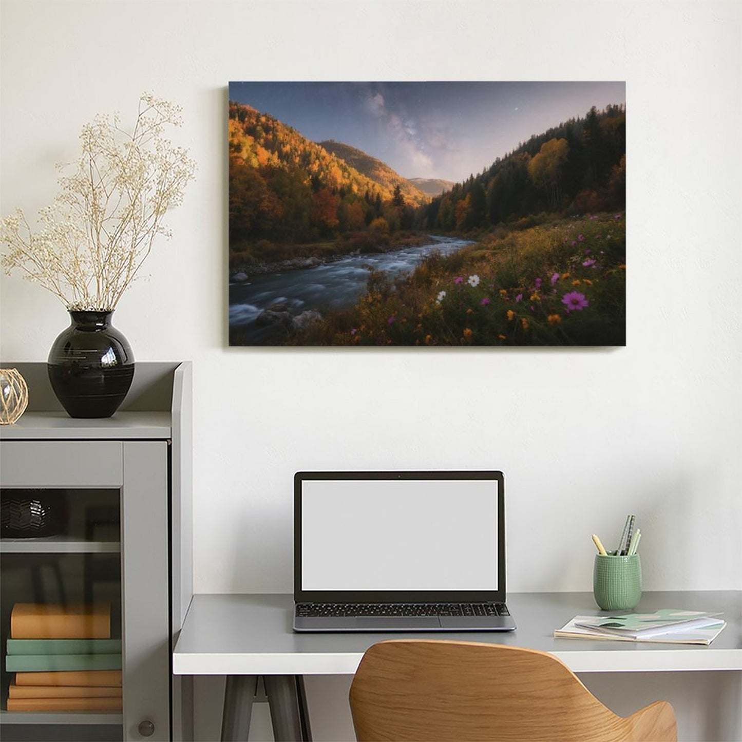 Decorative Interior Frame Painting Mountain-river-starry-autumn-2