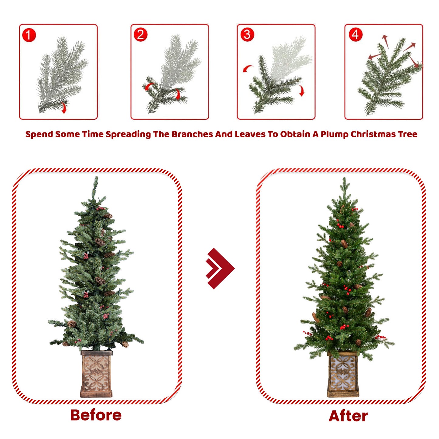 US Local 4ft PE, PVC, Christmas Tree