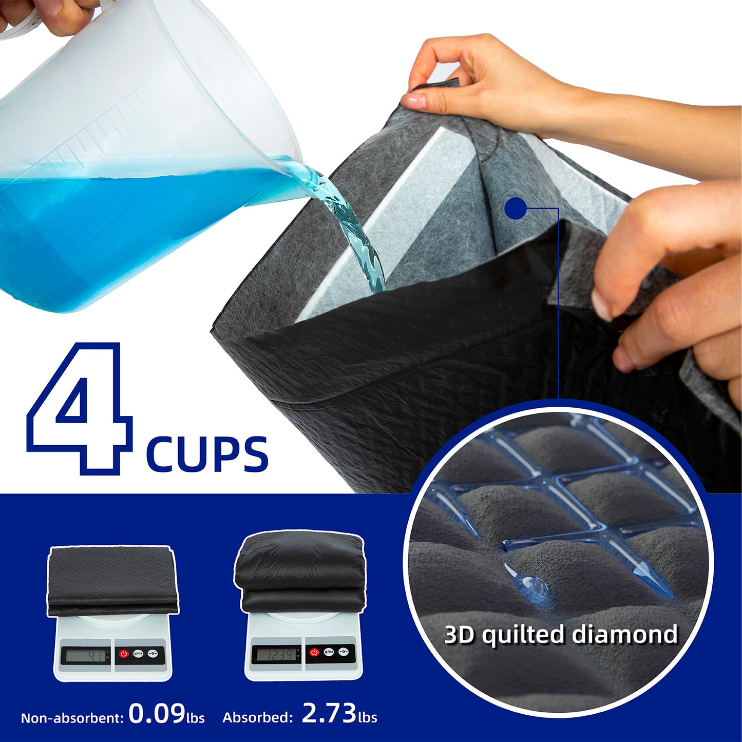 US Local PETMARVEL Disposable Charcoal Puppy Pads Odor Control 24x24 Inches