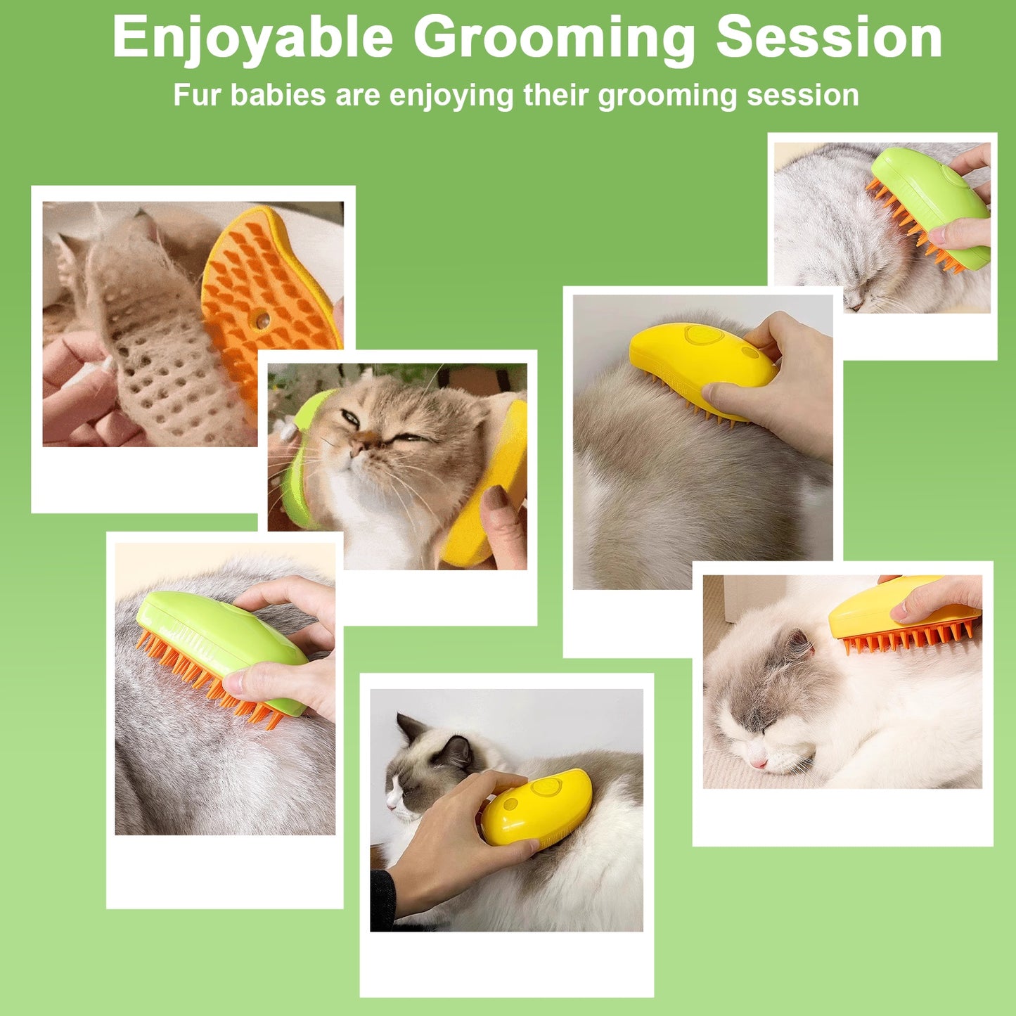 US Local Cat Steam Brush For Shedding - 3 In 1 Pet Steam Brush For Cat And Dog, Rechargeable Steamy Cat Water Brush, Spritz Defur Comb For Cats, Steamer Brush For Grooming And Removing Loose Hair