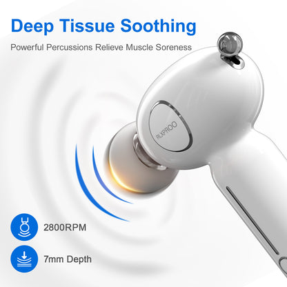 US Local Mini Massage Gun - Deep Tissue Percussion Massager With Heating Function, 5 Speed Levels, Portable Muscle Relaxation For Athletes & Recovery, USB Rechargeable