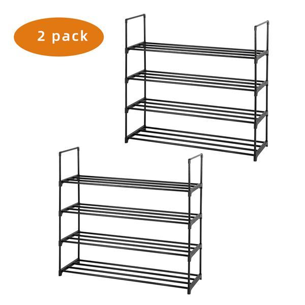 US Local 13 Tubes One Out  Four Styles 8-layer Shoe Rack Black