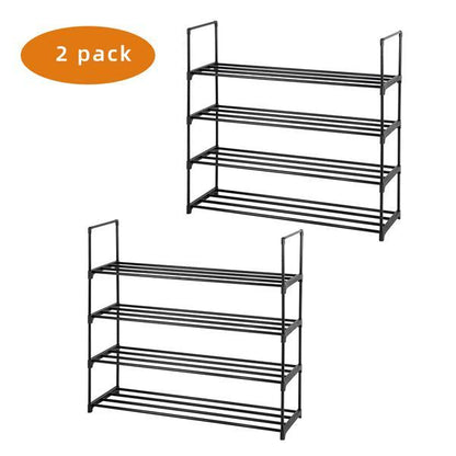 US Local 13 Tubes One Out  Four Styles 8-layer Shoe Rack Black