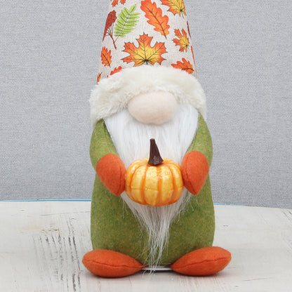 Harvest Thanksgiving Decoration Supplies Rudolf Doll Glowing Decoration Props