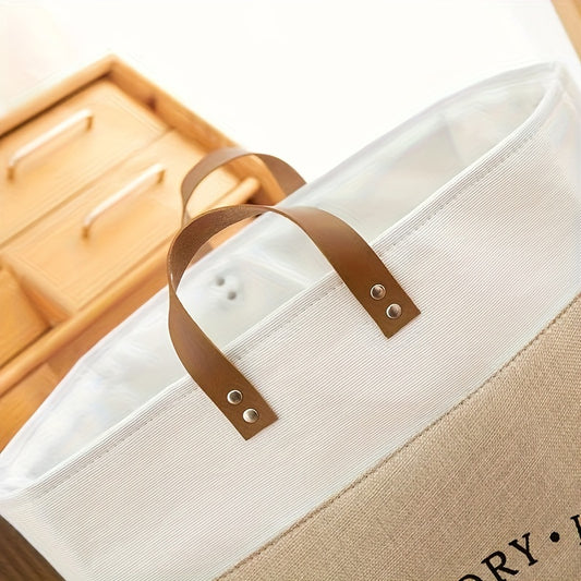 US Local Large-capacity Foldable Laundry Basket, Woven Basket, Storage Basket With Handles, Convenient For Storage