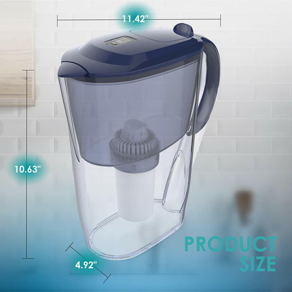 US Local DP06Water Filter Jug Water Pitcher Purifier Cartridge Electronic Indicator 10Cup