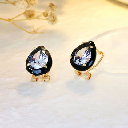 Drop-shaped Inlaid Zircon Women's High-grade Ear Clip