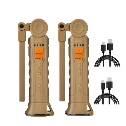 US Local USB Rechargeable LED COB Work Light Mechanic Flashlight Lamp Magnetic Folding Torch Camping Light