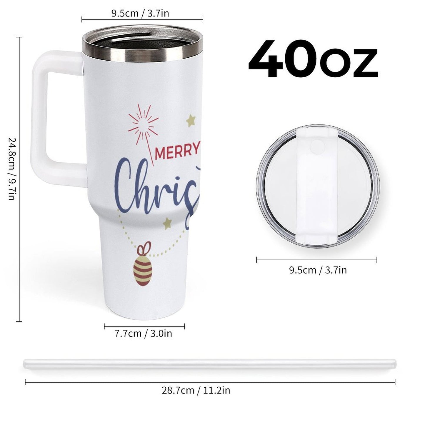 PHDT00051 POD US Local Tumbler 40 oz Large Capacity Car Cup Christmas