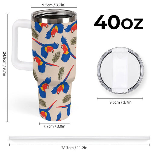PHDT00187 POD US Local Tumbler 40 oz Large Capacity Car Cup Bird Red Blue
