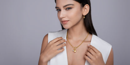 Meteor Wish - A Fashionable And Trendy Necklace Pendant Diamond Jewelry Necklace Set With 1-carat Moissanite S925 Sterling Silver And Gold Plating