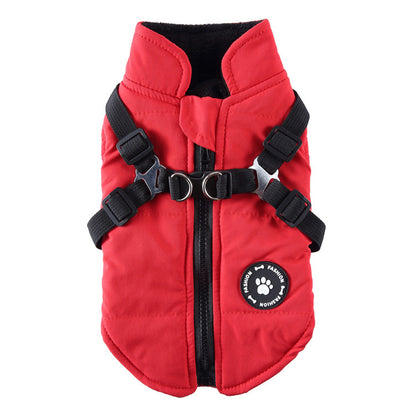 US Local Chest Strap Jacket Cotton-padded Coat