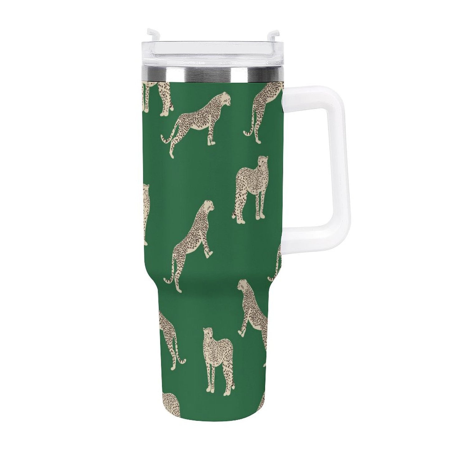 PHDT00477 POD US Local Tumbler 40 oz Large Capacity Car Cup Wild Animal Leopard Paintings