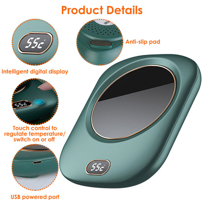 US Local 3 Color Options 1Pc Electric Coffee Mug Warmer For Desk Auto Shut Off USB Tea Milk Beverage Cup Heater Heating Plate For Office Home 3 Temperature Setting