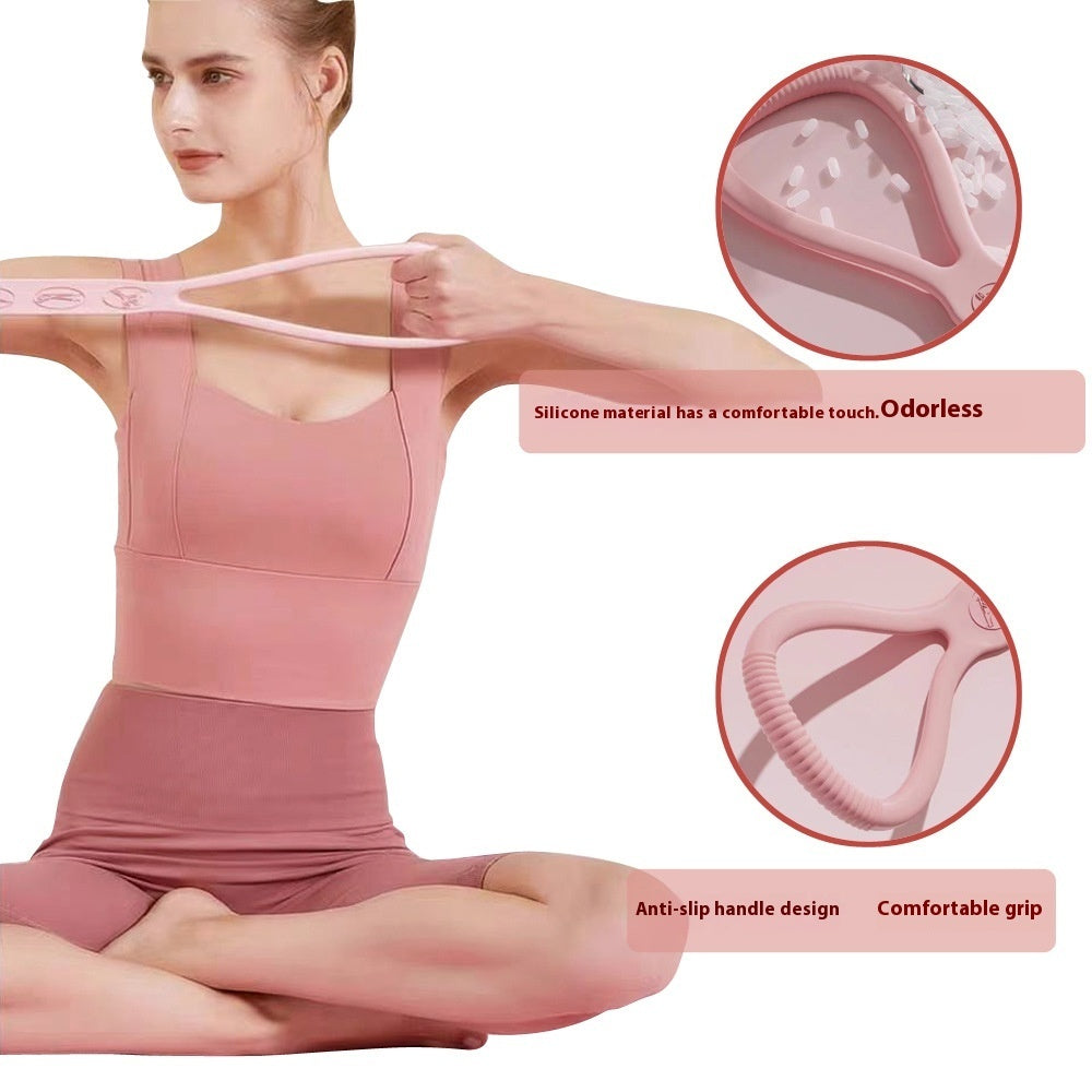US Local Eight-character Chest Expander Open Back Fitness Women's Stretch Strap Elastic Band