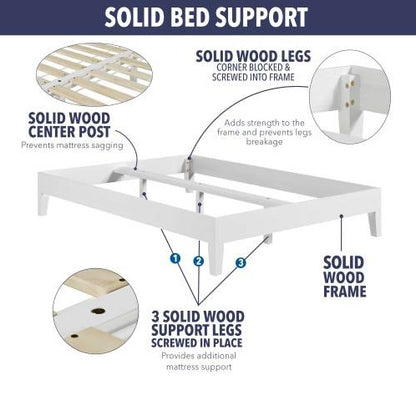 US Local Nix - Queen Platform Bed - White