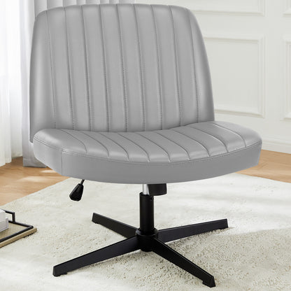 US Local Cross-Legged Chair,No Wheels Armless Swivel Home Office Chair