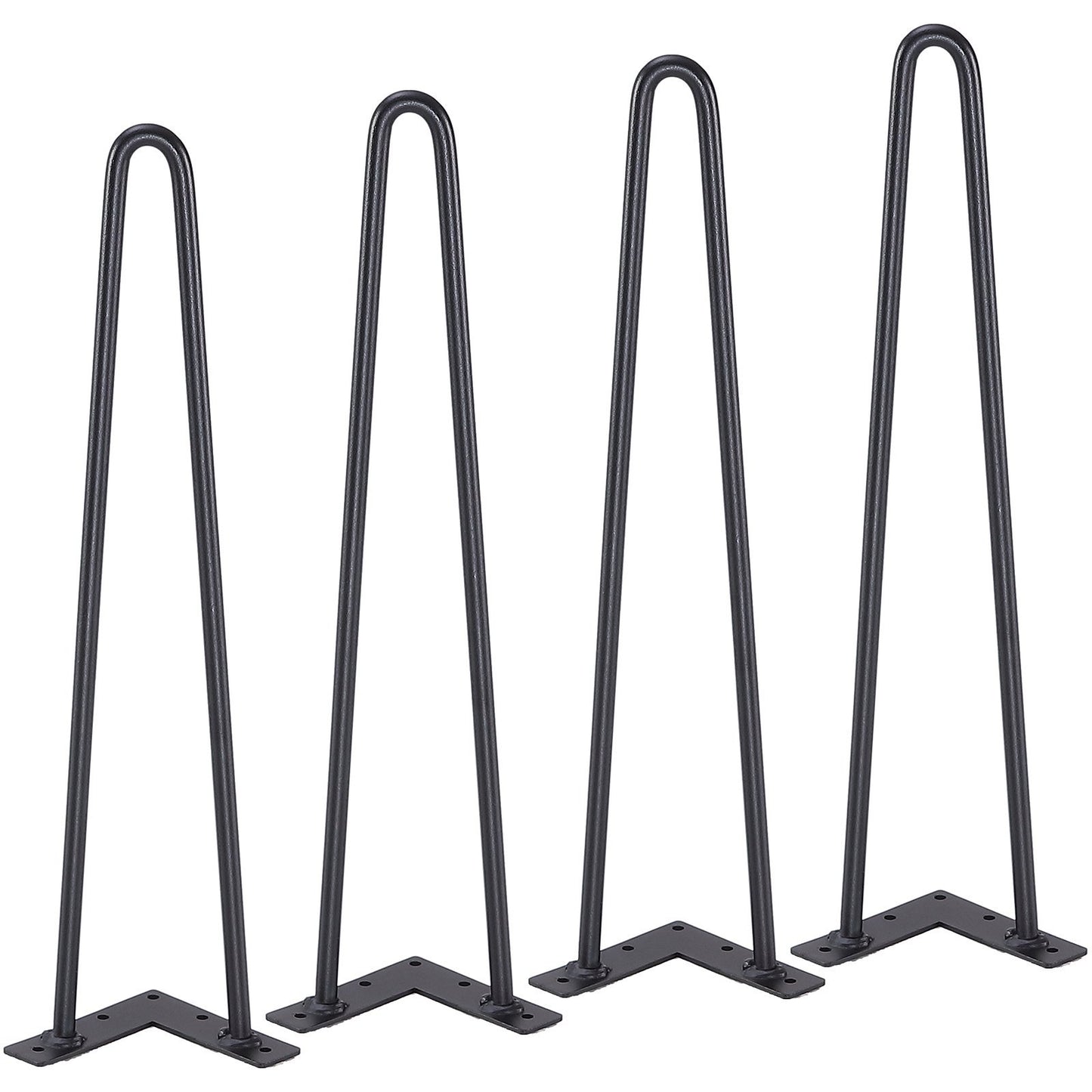 US Local VEVOR Hairpin Furniture Legs, Metal Home DIY Projects For Nightstand, Coffee Table, Desk, 500lbs Load Capacity With Rubber Floor Protectors, Metal Heavy Duty Sturdy Modern Table Legs, 4PCS Black