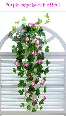 US Local Simulation Plant Morning Glory Ratten For Wall Hanging Decoration