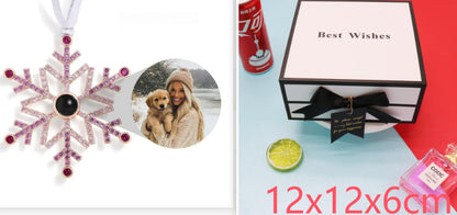 Thanksgiving Christmas Gift Snowflake Projection Necklace