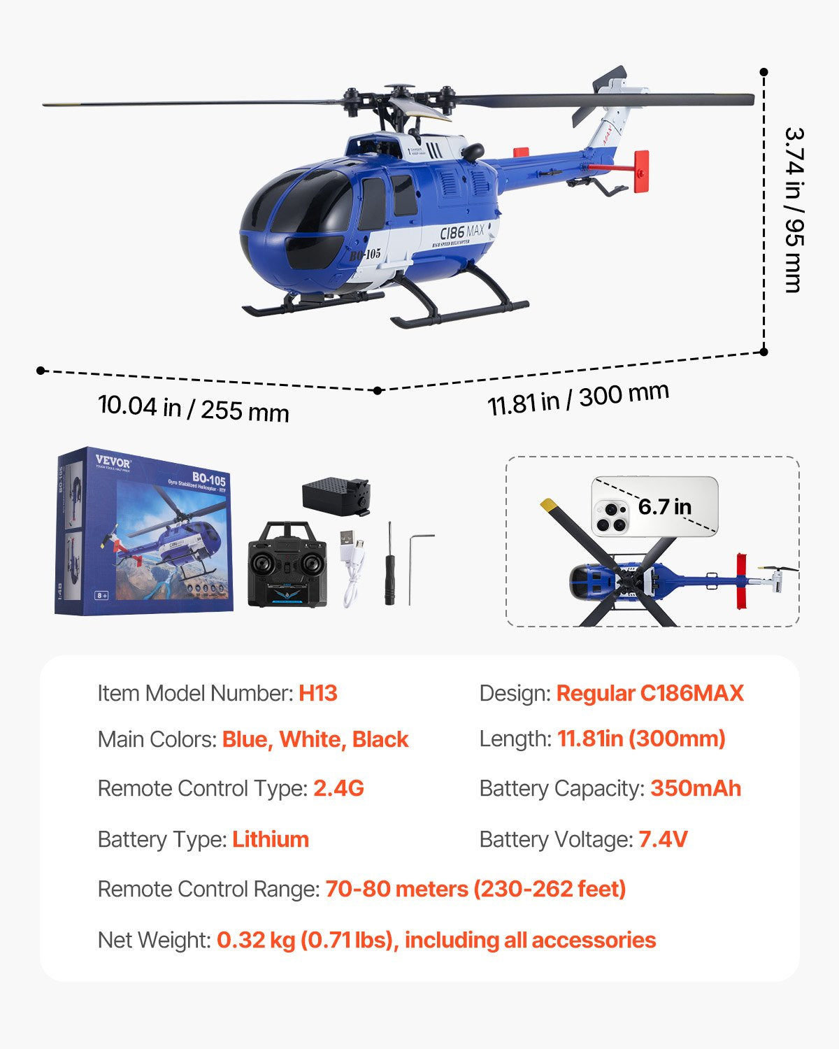 US Local RC Helicopter 4 Channel Remote Control Aircraft Toy 6-Axis Gyro Kids Present