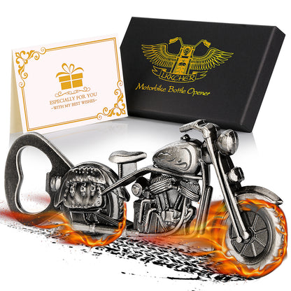 US Local Old Style Motorcycle Beer Bottle Opener Black Gift Box With Greeting Card, Exclusive Gift For Motorcycle Enthusiasts, Bar Tool For Beer Enthusiasts, Ideal Choice For Home And Bar Use