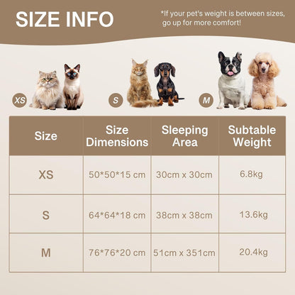 MEWOOFUN Donut Dog Bed For Small Dogs - Calming Round Fluffy Pet Bed With Non-Slip Bottom, Washable Puppy & Kitten Bed 25x25x7 Inch, Cream