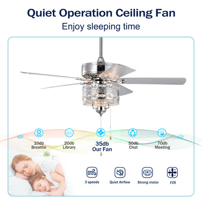 US Local 3-Light Chrome Drum Shade LED Ceiling Fan Remote, Traditional Farmhouse Rustic Industrial Bohemian Country Cottage Transitional Glam For Home, Kitchen, Living Room