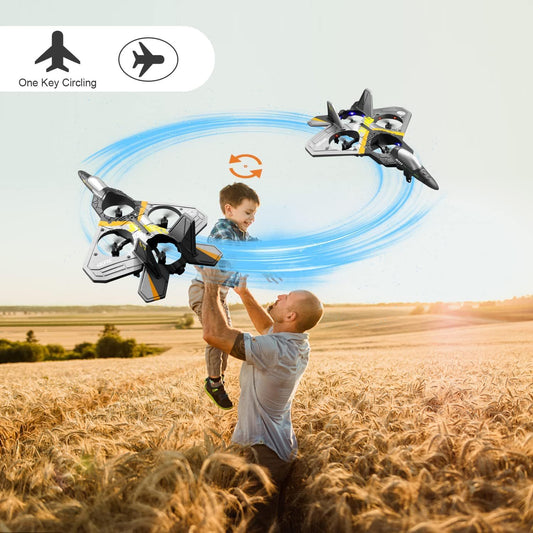 US Local 4DRC V17 Remote Control Plane 2.4Ghz Foam RC Airplanes Helicopter Quadcopter,Spinning Drone With Cool Light,Gifts For Kids Adults.Logistics Is Randomly Sent By UPS,USPS,FEDEX,Amazon Logistics.