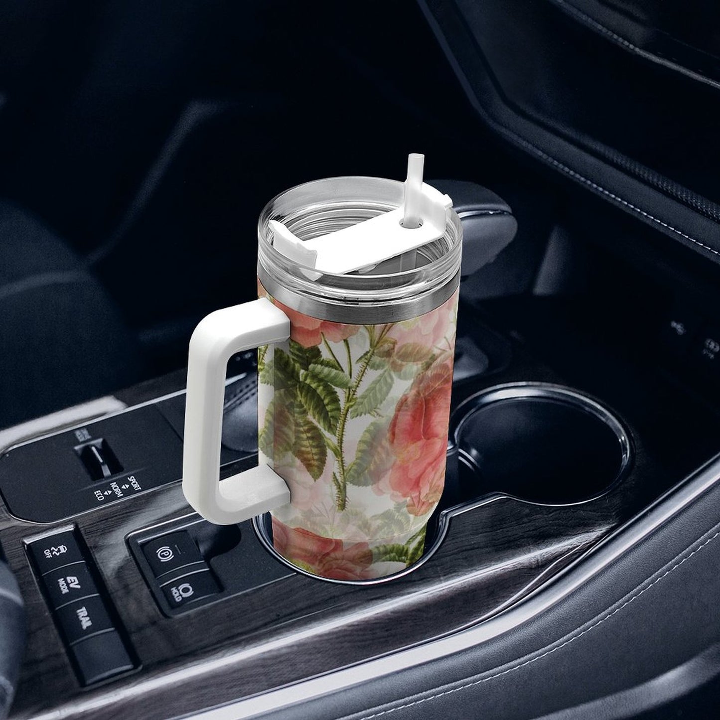 POD US Local Tumbler 40 oz Large Capacity Car Cup Flower
