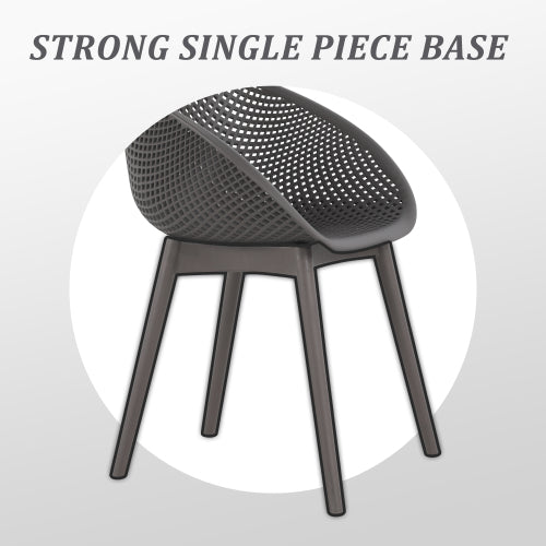 US Local 2 Pack Modern Lounge Chairs  Indoor Outdoor All-Weather PP Plastic, Lightweight For Patio, Beach, Living Room