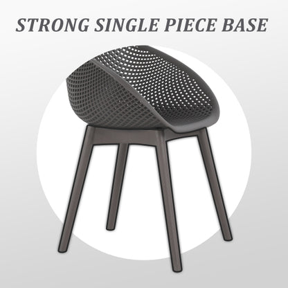 US Local 2 Pack Modern Lounge Chairs  Indoor Outdoor All-Weather PP Plastic, Lightweight For Patio, Beach, Living Room