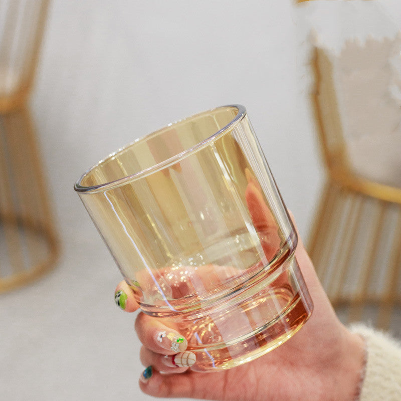 Creative Portable Bamboo Cup With Lid Straw Glass