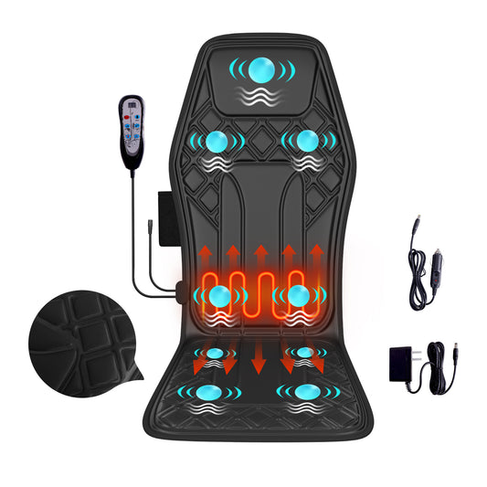 US Local Model Massage Cushion, Neck And Back Kneading And Heating, 9 Levels Of Intensity,9 Modes, Home And Office Electric Massage Pad, Portable Multifunctional Massager, 10,20,30 Minutes Timer