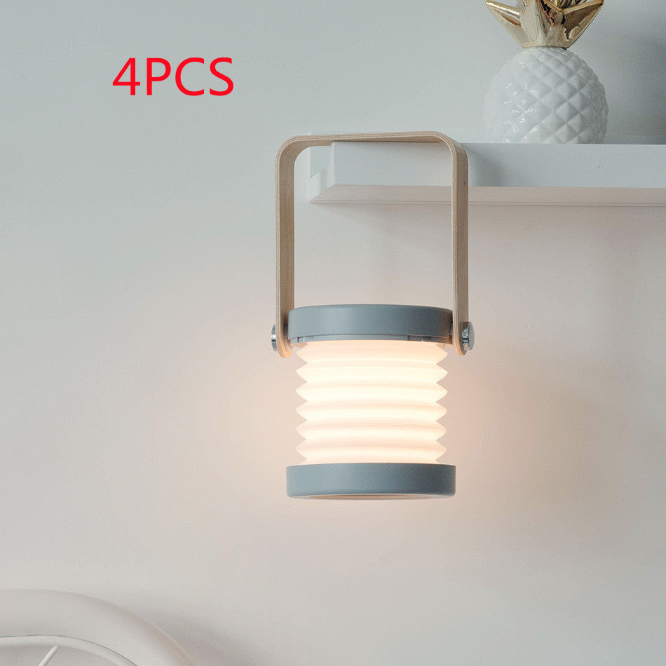 USA Local Foldable Touch Dimmable Reading LED Night Light Portable Lantern Lamp USB Rechargeable For Home Decor