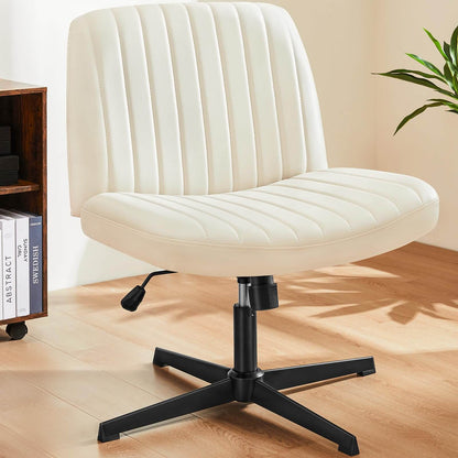 US Local Cross-Legged Chair,No Wheels Armless Swivel Home Office Chair