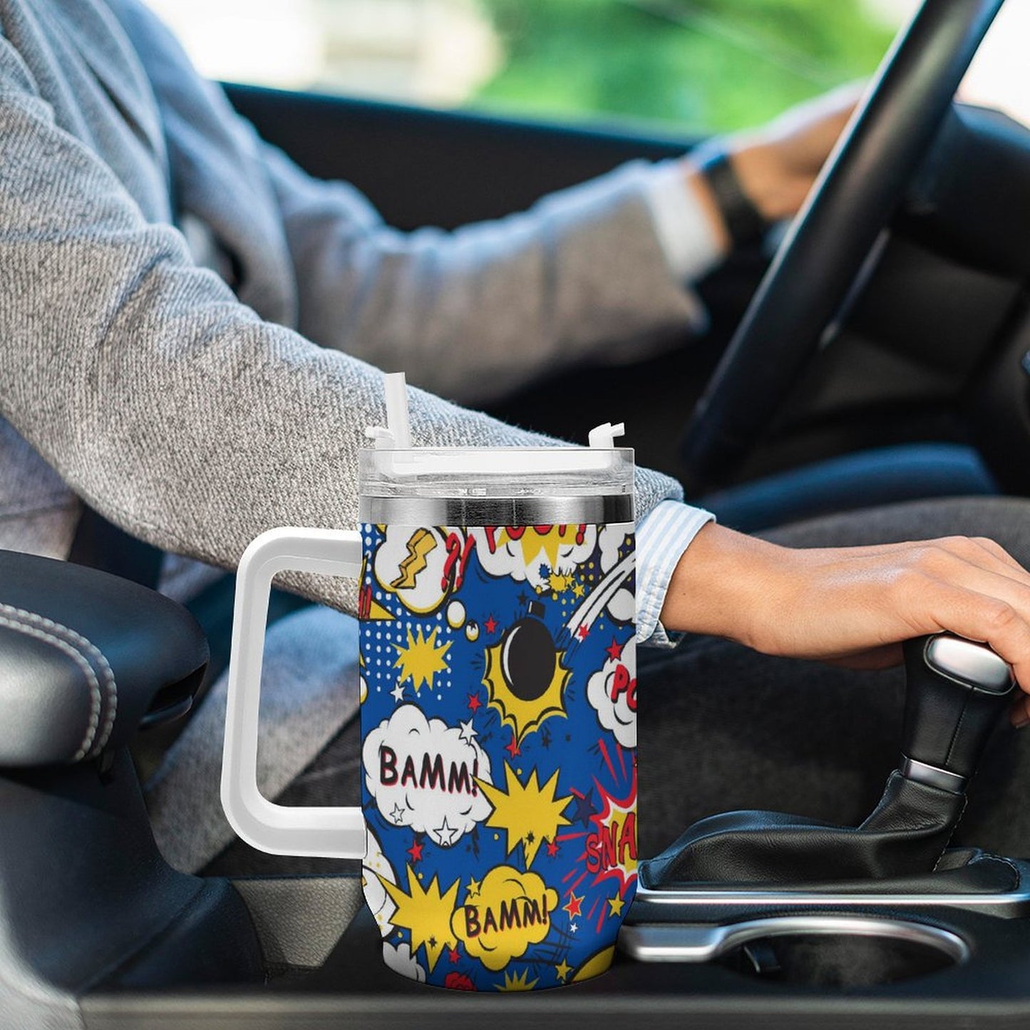 PHDT00500 POD US Local Tumbler 40oz Large Capacity Car Cup Graffiti